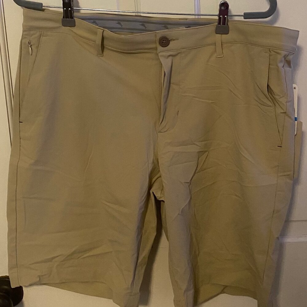 Tommy Bahama Chip Shot 10" Shorts - Stone Khaki (New with Tags) Size 36